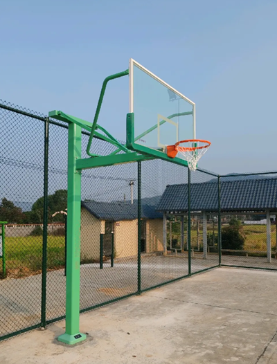 New Inground Basketball Hoop Installed for Outdoor Court Project